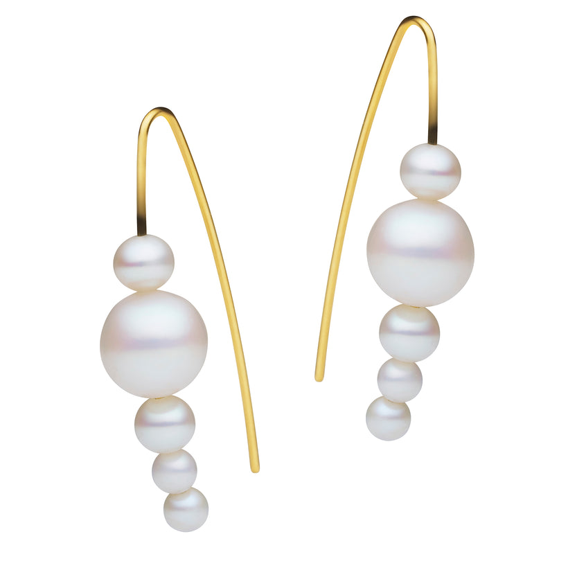 9CT NEVE PEARL HOOK EARRINGS