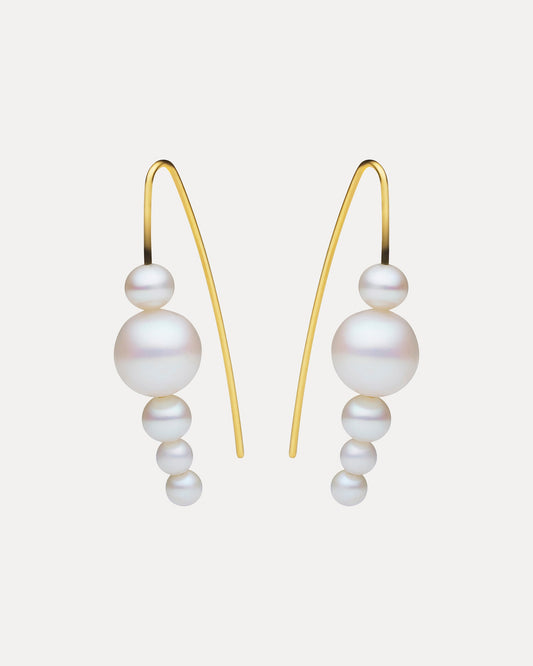 9CT NEVE PEARL HOOK EARRINGS