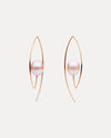 9CT ROSE GOLD PINK PEARL GATTACA EARRINGS