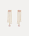 9CT PINK & WHITE PEARL PARADISE CIRCUS TRIPLE EARRINGS