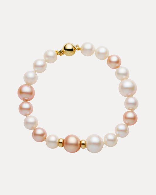 9CT PINK & WHITE PEARL PARADISE CIRCUS BRACELET