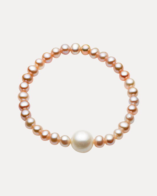 PINK & WHITE PEARL ANNIE BABY BRACELET