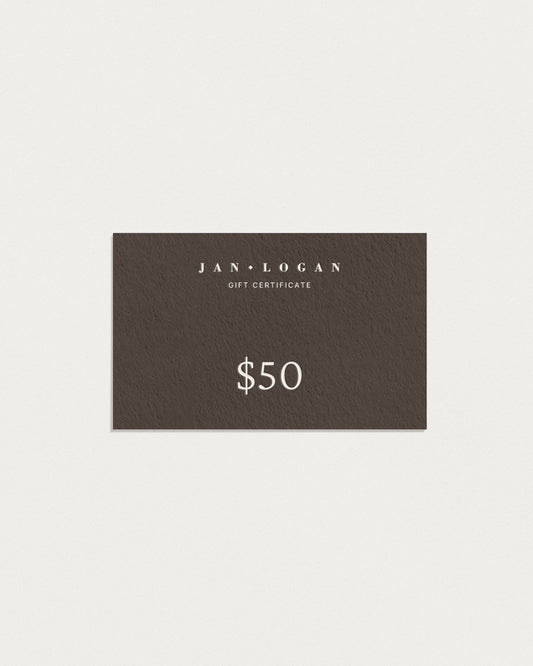 JAN LOGAN $50 GIFT CERTIFICATE