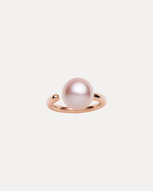 9CT ROSE GOLD PINK PEARL CARLY RING