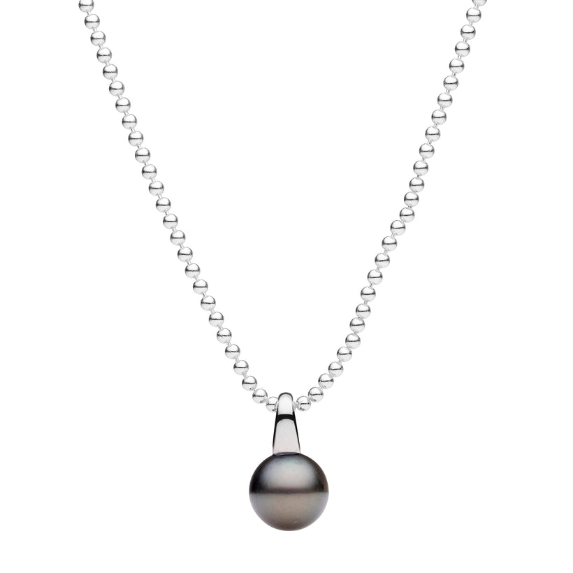 STERLING SILVER TAHITIAN PEARL BEACHBALL PENDANT