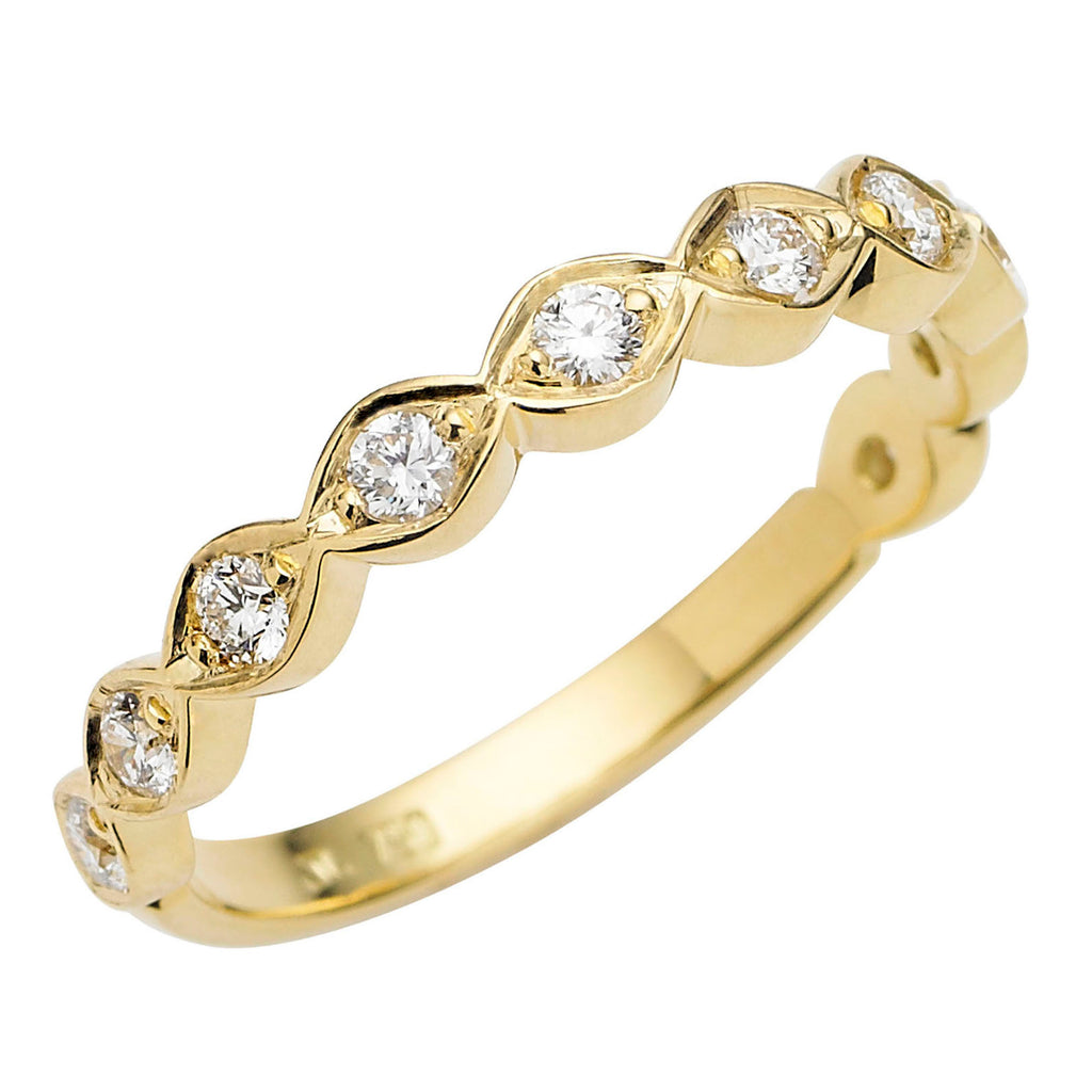 18CT YELLOW GOLD DIAMOND MINI CIENEGA BAND |Jan Logan Fine Jewellery