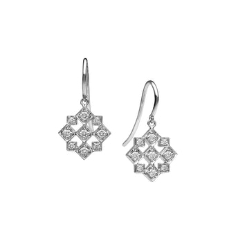 18CT DIAMOND TRULLI DROP EARRINGS