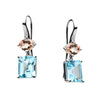 18CT SOUTH SEA PEARL, DIAMOND, MORGANITE & TOPAZ DETACHABLE ISADORA EARRINGS