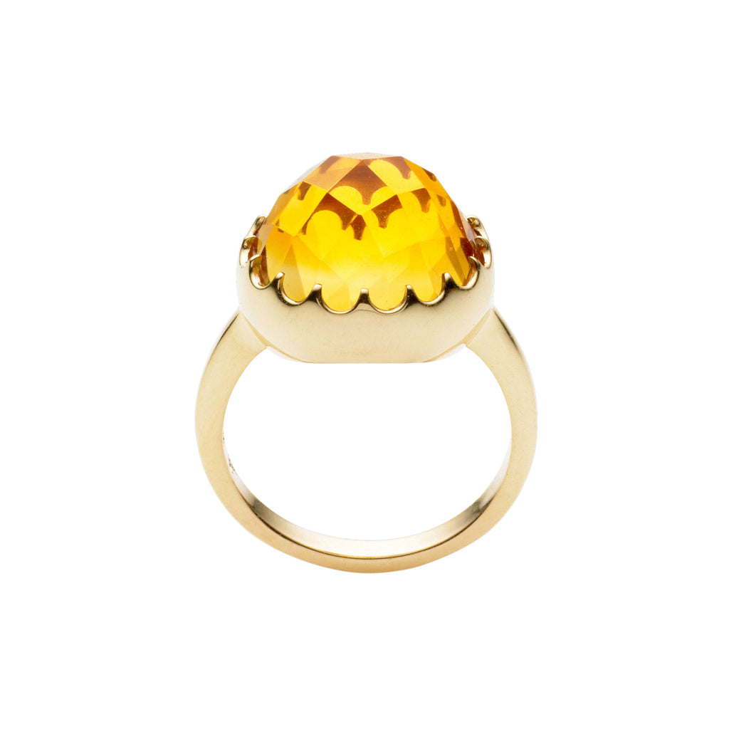 9CT YELLOW GOLD CITRINE DUOMO RING |Jan Logan Fine Jewellery